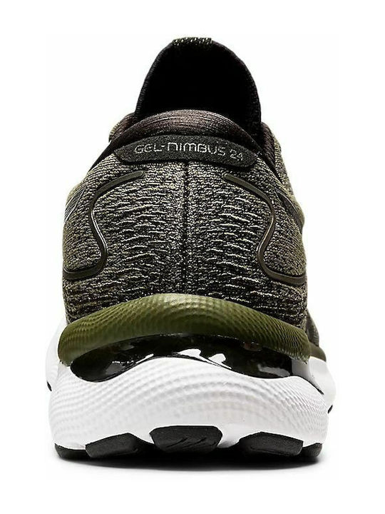 Gel-Nimbus 24 Herren Sportschuhe Laufen Olive Canvas / Gunmetal