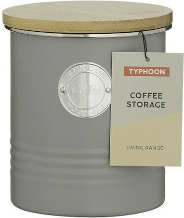 Typhoon Βάζο για Καφέ με Καπάκι Μεταλλικό Γκρι 1000ml 1τμχ