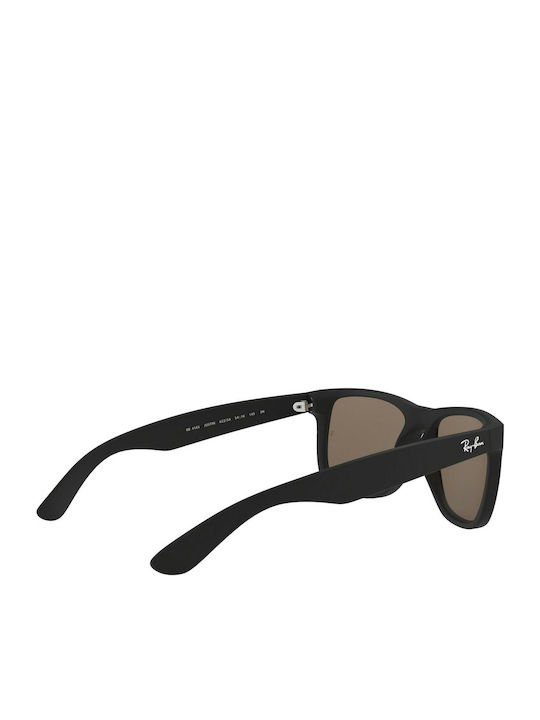 Ray Ban Justin Unisex Sunglasses with Black Plastic Frame and Brown Gradient Mirror Lens RB4165 622/5A