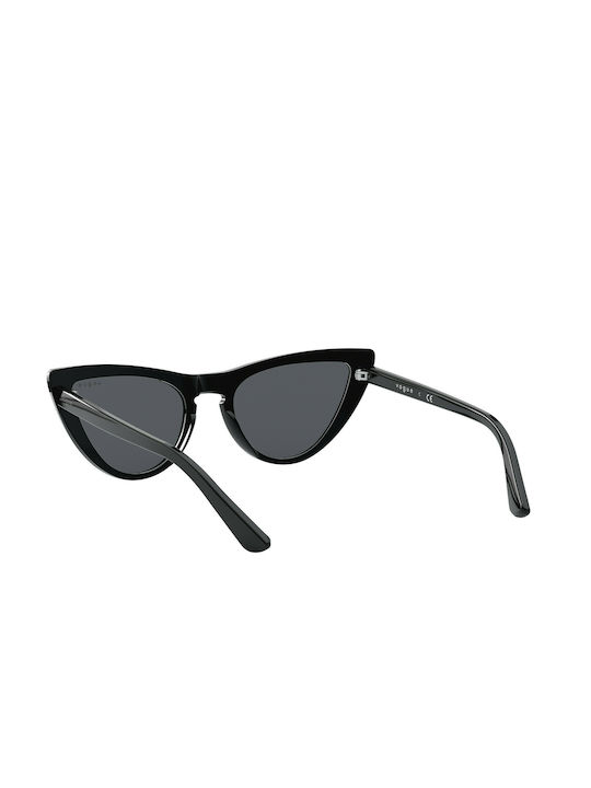 Vogue Women's Sunglasses with Black Acetate Frame and Black Lenses VO5211SM W44/87