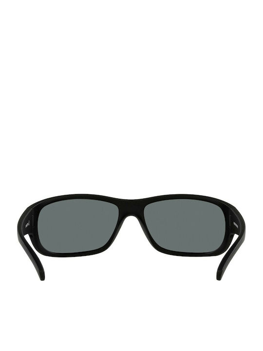 Arnette Uka-Uka Male Sunglasses with Black Horn-Rimmed Frame and Grey Lens AN4290 275881