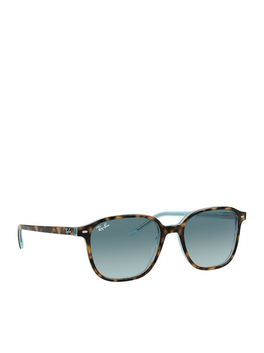 Ray Ban Leonard Unisex Sunglasses with Brown Tartaruga Plastic Frame and Blue Gradient Lens RB2193 1316/3M