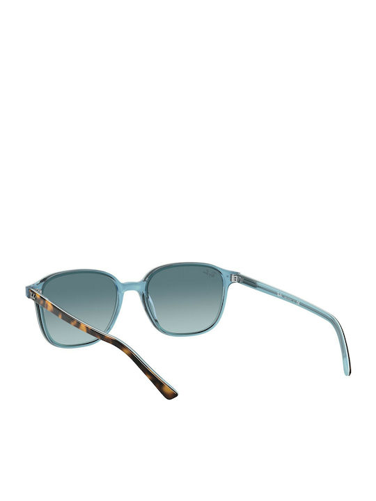 Ray Ban Leonard Unisex Sunglasses with Brown Tartaruga Plastic Frame and Blue Gradient Lens RB2193 1316/3M