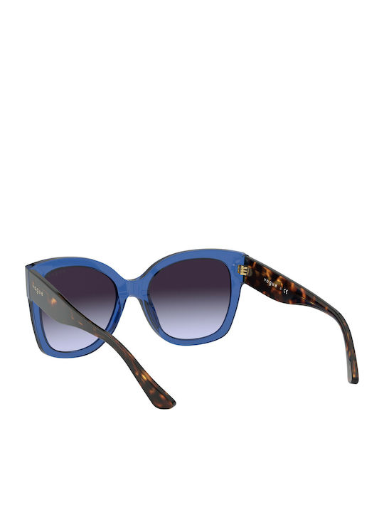Vogue Ochelari De Soare Pentru Femei Cu Ramă Din Plastic Tartarugă Albastru Și Lentile Gri Degrade VO5338S 28304Q