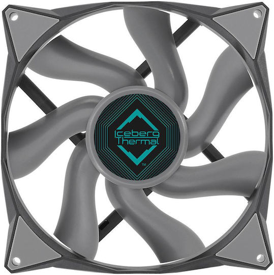 Iceberg Thermal IceGALE Gehäuselüfter 140mm (1600rpm / 96cfm) Ohne LEDs Beleuchtung und Verbindung 4-Pin PWM Graue