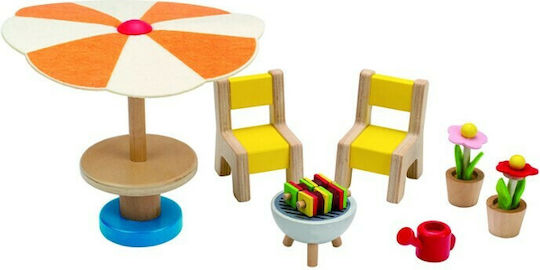Hape House Furniture Patio Set Έπιπλα για Κουκλόσπιτο