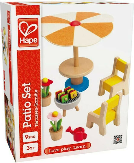 Hape House Furniture Patio Set Έπιπλα για Κουκλόσπιτο