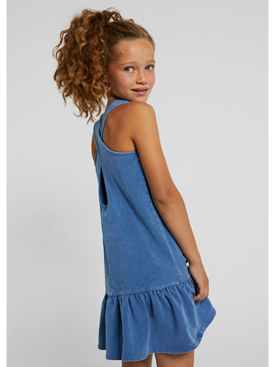 Mayoral Kids Dress Sleeveless Blue