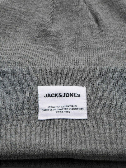 Beanie Beanie with Rib Knit in Gray color