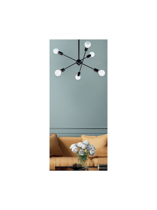 Home Lighting Gwen Pendant Light Black with Socket E27 75x75x57cm