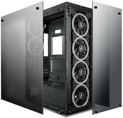 Darkflash Phantom Gaming Midi Tower Κουτί Υπολογιστή με Πλαϊνό Παράθυρο Μαύρο