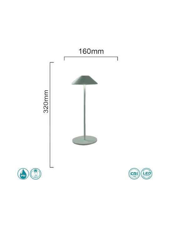Ondaluce Moon Outdoor Floor Lamp LED 3W with Warm White Light IP54 Green