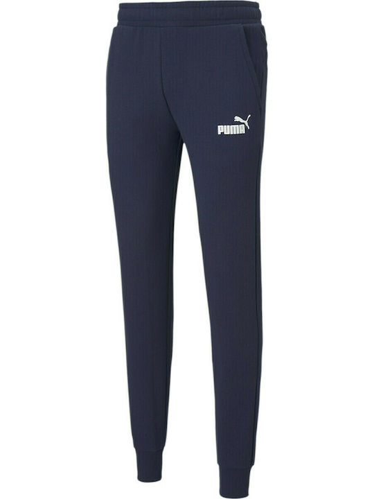 Sweatpants with Elastic Navy Blue