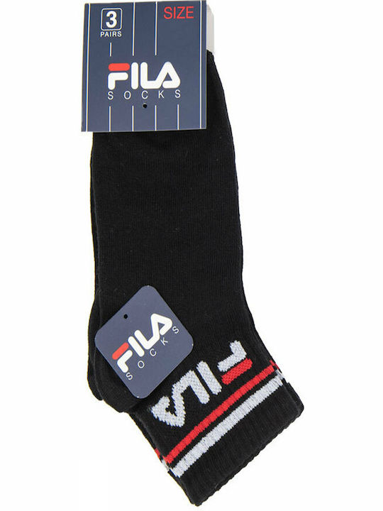 FILA Athletic Kids' Ankle Socks Black 3 Pairs