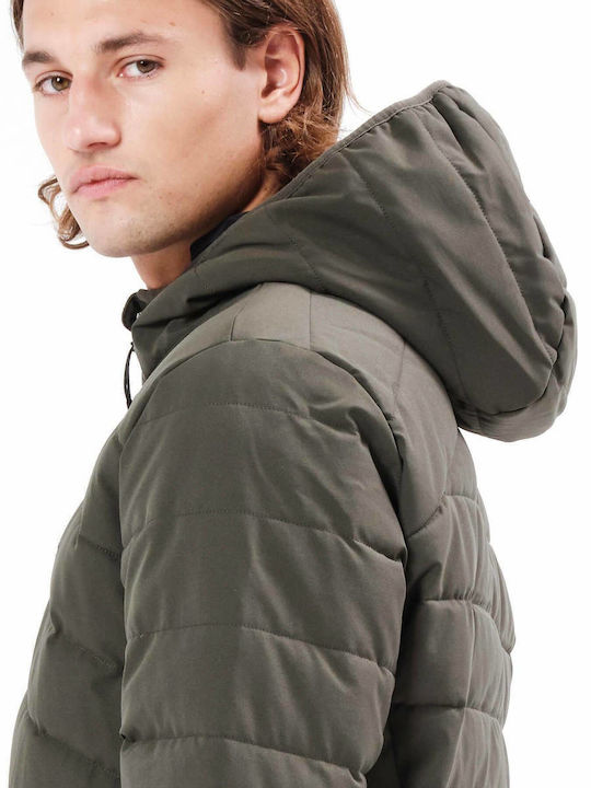 212.BM10.99 Χειμωνιάτικο Μπουφάν Puffer Army Green
