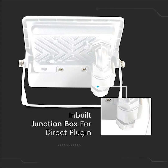 V-TAC Wasserdicht LED Flutlicht 30W Kaltweiß 6500K mit Bewegungssensor IP65