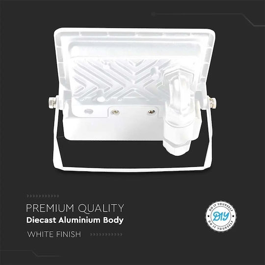 V-TAC Waterproof LED Floodlight 50W Natural White 4000K with Motion Sensor IP65