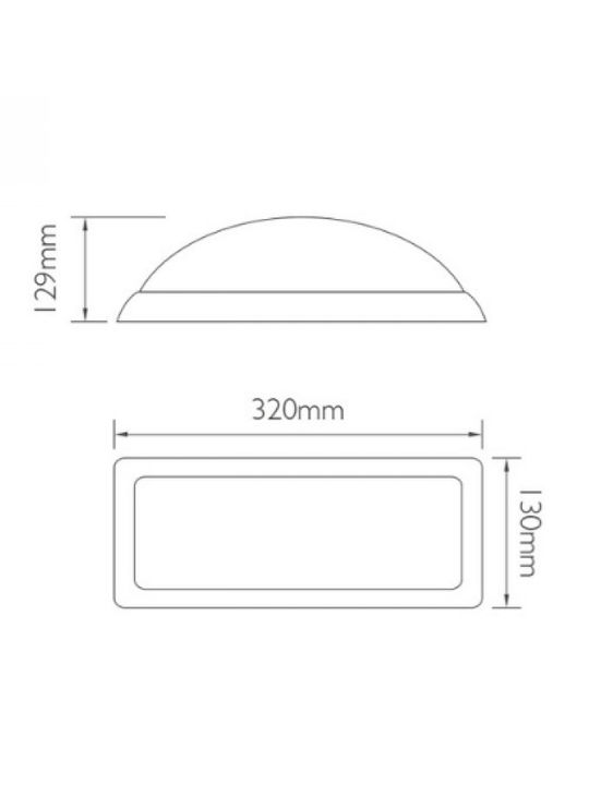 Fos me Wasserdicht Wandmontierte Deckenleuchte für den Außenbereich IP65 E27 Gray