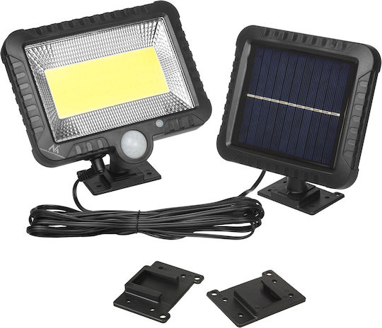 Maclean Energy Waterproof Solar LED Floodlight 5W Cold White 6000K with Motion Sensor IP44