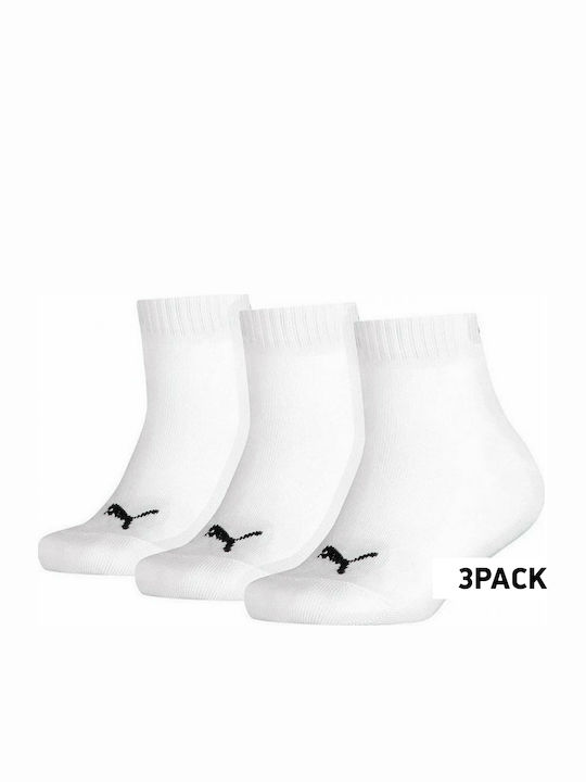 Puma Αθλητικές Παιδικές Κάλτσες Μακριές για Αγόρι 3 Pack Λευκές