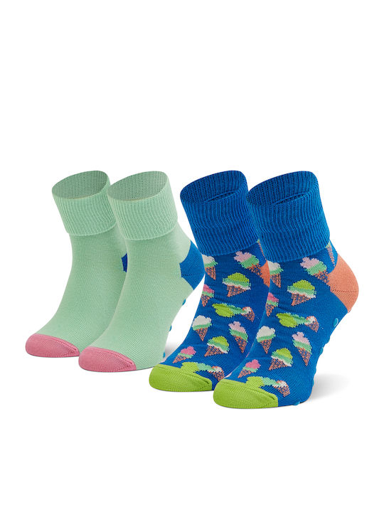 Happy Socks Șosete pentru Copii Înălțime până la genunchi Multicolore 2 Perechi