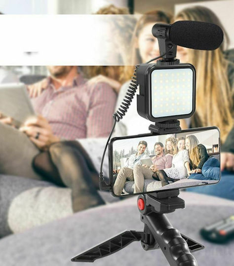 Factory Live Streaming Set AY-49 Selfie Stick Cell Phone Tripod Bluetooth With Black Lighting