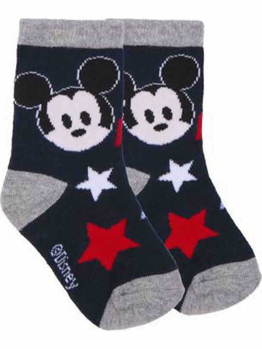 Cerda Kids Socks Knee-High Mickey Light Blue 5 Pairs