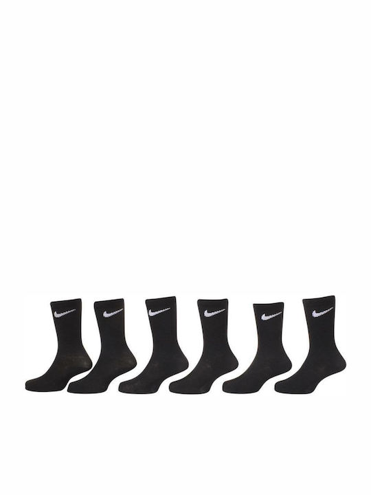 Nike Αθλητικές Παιδικές Κάλτσες Μακριές για Αγόρι Μαύρες 6 Ζευγάρια