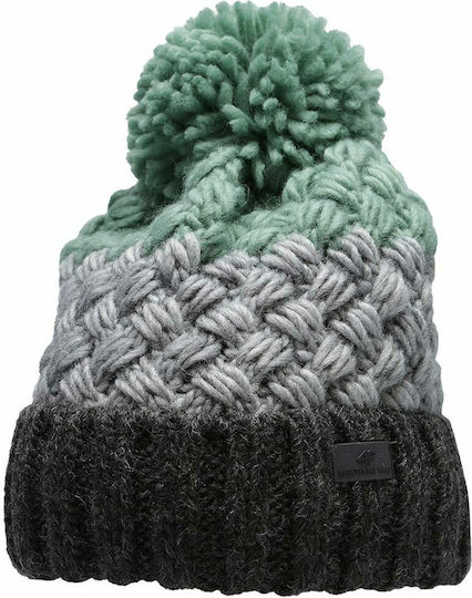 Pom Pom Beanie Γυναικείος Σκούφος Πλεκτός σε Τιρκουάζ χρώμα