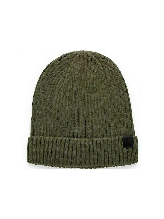 4F Knitted Beanie Cap Khaki