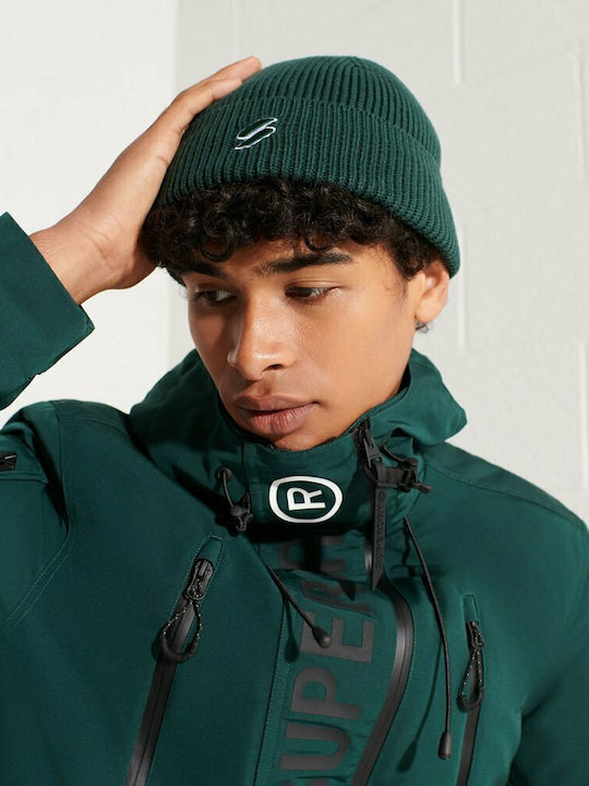 Code Beanie Unisex Beanie mit Rippstrick in Grün Farbe