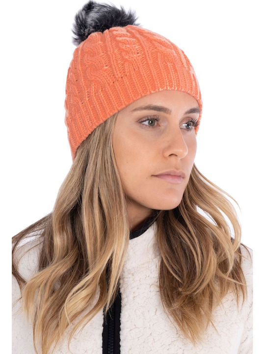 San Marino Pom Pom Beanie Căciulă Pentru Femei În Culoare Portocalie