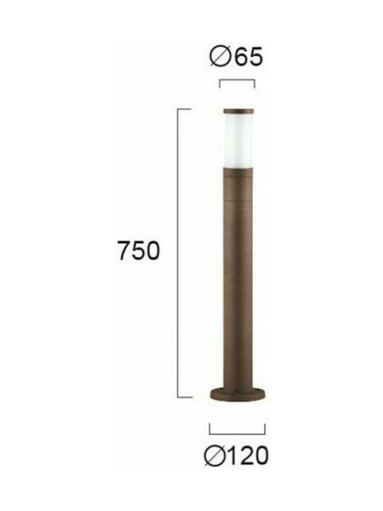 Viokef Cavo Outdoor Floor Lamp Small Post 30W IP65 for E27 Brown