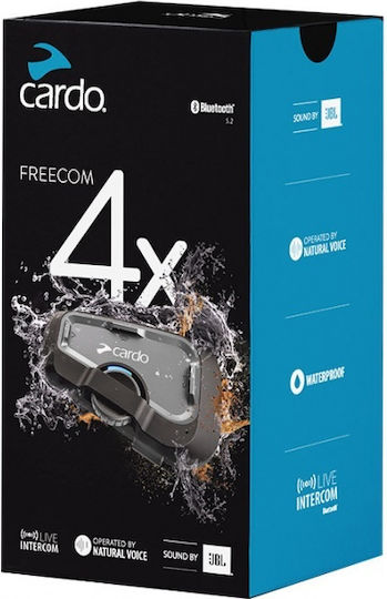 Cardo Freecom 4X Ενδοεπικοινωνία Μονή για Κράνος Μηχανής με Bluetooth