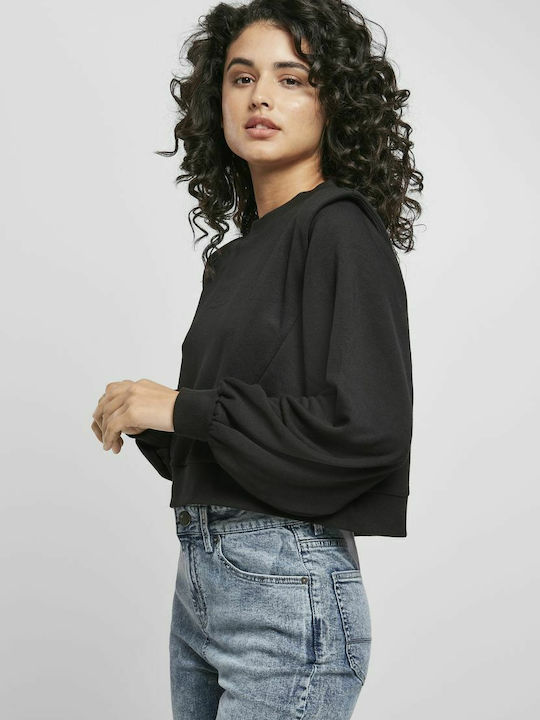 TB4375 Gekürzt Damen Sweatshirt Schwarz