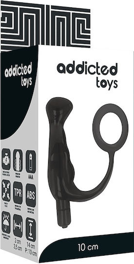 Addicted Toys Addicted Toys Prostatic Vibrator Black Πρωκτική Σφήνα με Δόνηση Black 10cm