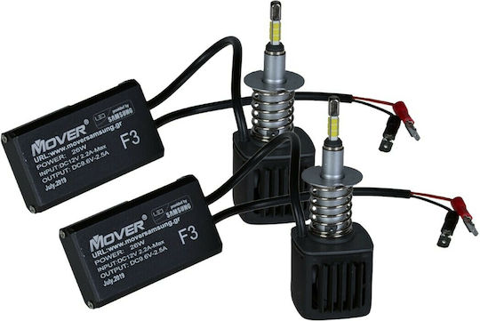 Mover Samsung Lamps Car & Motorcycle H3 LED 6500K Cold White 12V 26W 2pcs