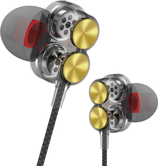 Leewello EJ-077 In-Ear Freihändig Kopfhörer mit Stecker 3.5mm Gray