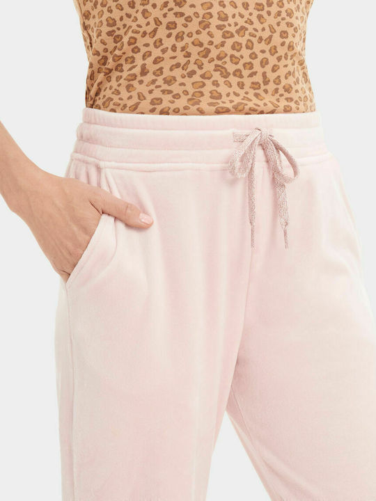UGG Χειμερινό Γυναικείο Παντελόνι Πιτζάμας Ροζ Haydn