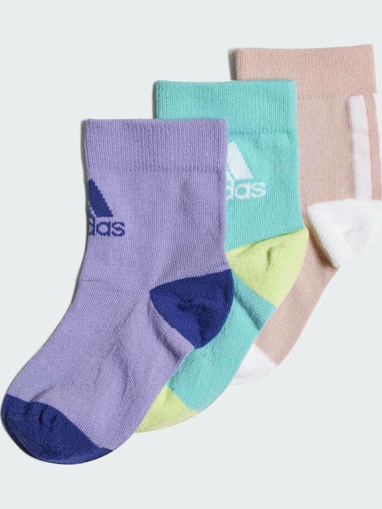 adidas Athletic Kids' Long Socks Performance Multicolored 3 Pairs adidas Athletic Kids' Long Socks Performance Multicolored 3 Pairs