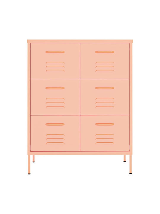 Чекмеджета Офис Метална Pink 80x35x101.5см