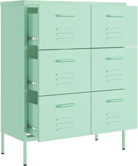 Metallische Büroaufbewahrungsschublade Mint 80x35x101,5cm