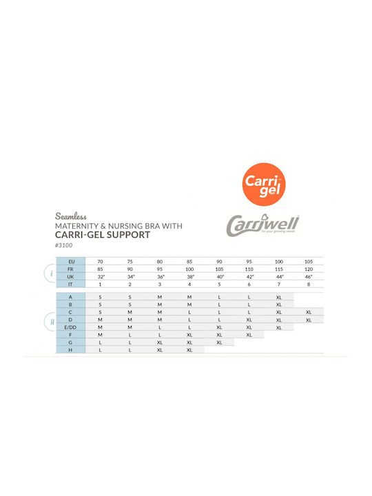 Carriwell Carri-Gel Maternity & Nursing Sports Bra with Clips Black