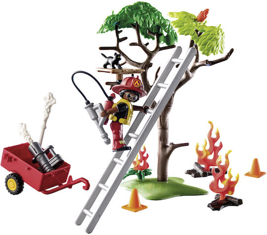 Playmobil Duck On Call Επιχείρηση Πυροσβεστικής: Διάσωση Γάτας! για 3 ετών