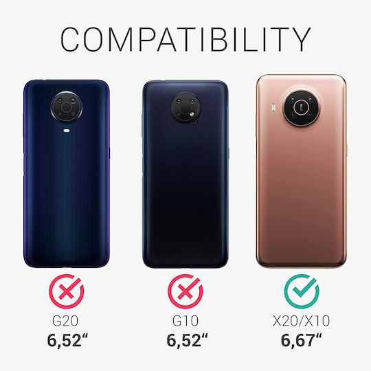 KWmobile Back Cover Silicon cu Curea Transparent (Nokia X20, X10)