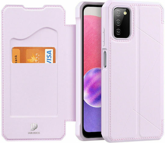 Dux Ducis Skin X Buchen Sie Synthetisches Leder Rosa (Galaxy A03s)