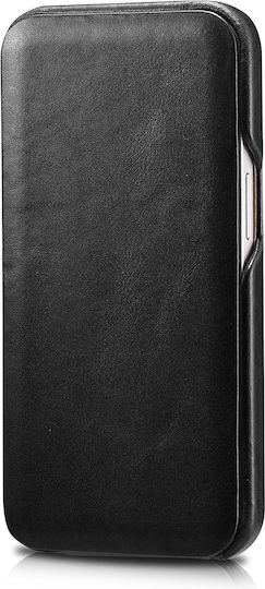iCarer Curved Edge Vintage Book Δερμάτινο Μαύρο (iPhone 13 mini)