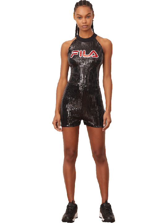 Victoria Damen Ärmellos Einteiler Shorts Schwarz