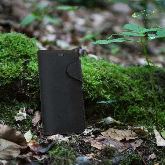 Kalibri Suede Wallet Δερμάτινο Μαύρο (Moto G5S Plus)