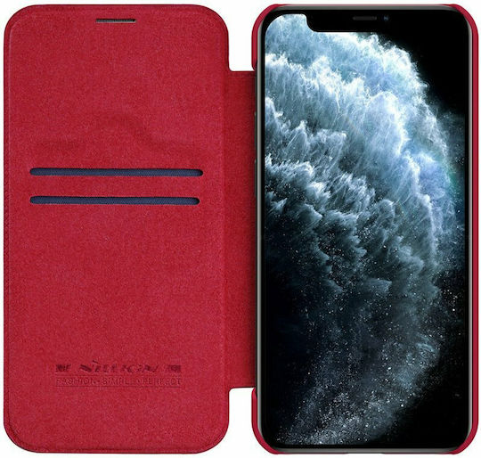 Nillkin Qin Книга Изкуствена кожа Червен (iPhone 12 Pro Max)
